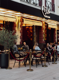 Milo Food & Bar outdoor terrace in Mostar
